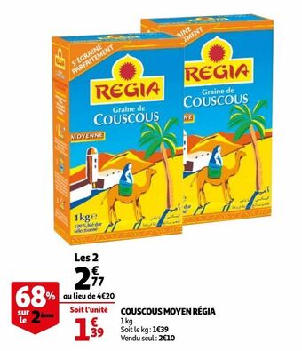 Auchan Supermarché Couscous moyen régia offre