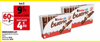 Auchan Supermarché Kinder bueno lait offre