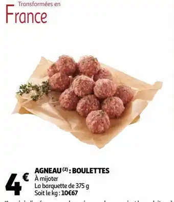 Agneau : boulettes