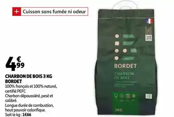 Auchan Supermarché Charbon de bois 3 kg bordet offre
