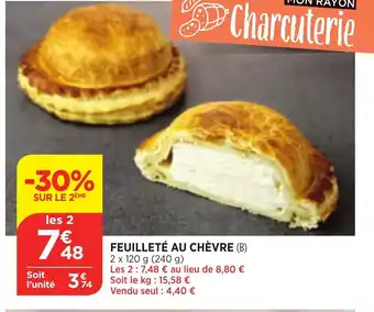 Bi1 Feuilleté au Chèvre offre