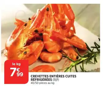Bi1 Crevettes entières cuites réfrigérées offre