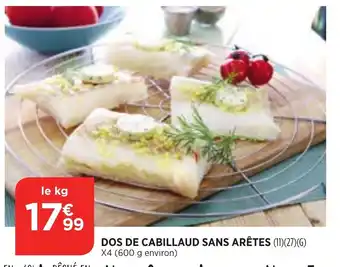 Bi1 Dos de Cabillaud Sans Arêtes offre