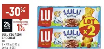 Spar Lu lulu l’ourson chocolat offre