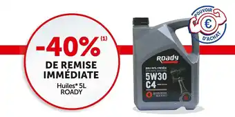 Roady bon plan sur la gamme huiles* 5l