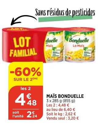 Bi1 Maïs bonduelle offre