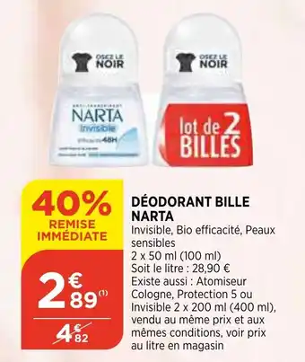 Bi1 Déodorant bille narta offre