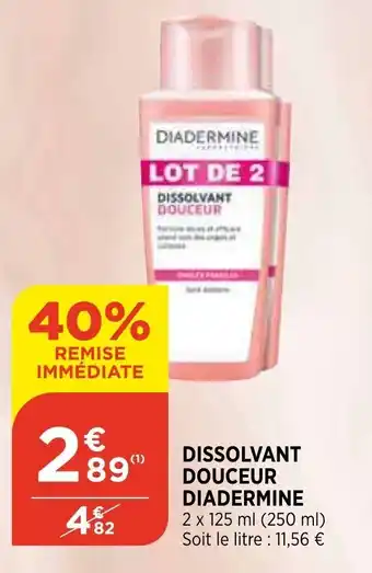 Dissolvant douceur diadermine