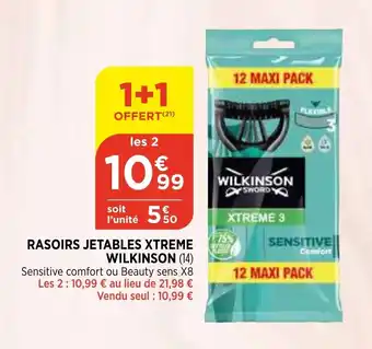 Bi1 Rasoirs jetables xtreme wilkinson offre