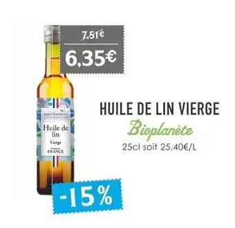 Naturalia Huile de lin vierge offre