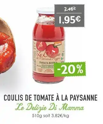 Coulis de tomate Ă la paysanne