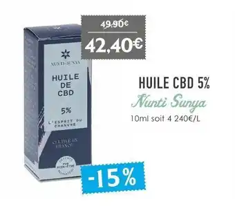 Naturalia Huile CBD 5% offre