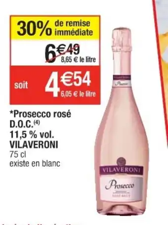 Cora x Carrefour Prosecco rosé D.O.C. 11,5% vol. VILAVERONI offre