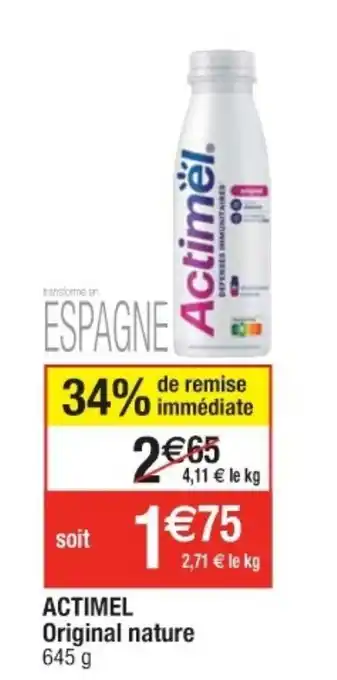 Cora x Carrefour ACTIMEL original nature offre