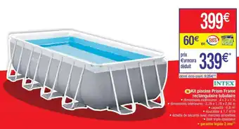 Cora x Carrefour Kit piscine prism frame rectangulaire tubulaire offre