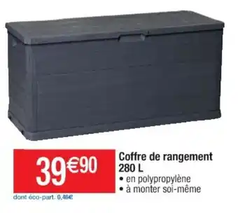 Cora x Carrefour Coffre de rangement 280 L offre