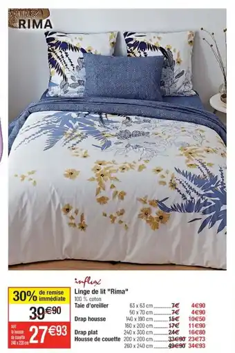 Cora x Carrefour Linge de lit "rima" offre