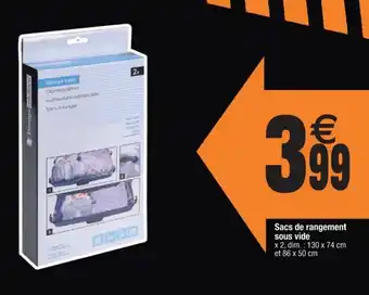 Cora x Carrefour Sacs de rangement sous vide offre