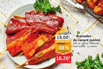 Colruyt Braisades de canard mariné offre
