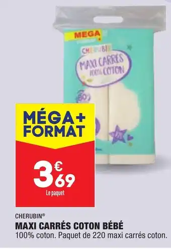 ALDI Maxi Carrés Coton Bébé offre