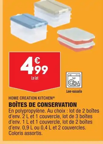 ALDI Boîtes de Conservation offre