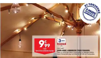 ALDI Guirlande Lumineuse Pour Parasol offre