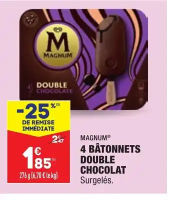 ALDI 4 Bâtonnets Double Chocolat offre