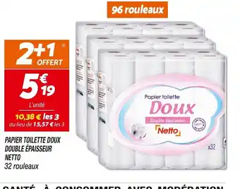 Netto Papier Toilette Doux Double épaisseur offre