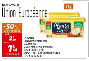 Netto Planta Fin Sans Huile de Palme Doux offre