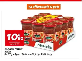 Netto Bolognaise Pur Bœuf Panzani offre