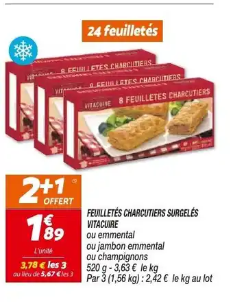 Netto Feuilletés Charcutiers Surgelés offre