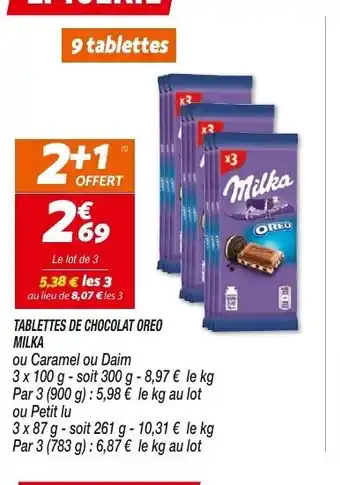 Netto Tablettes de Chocolat oreo Milka offre