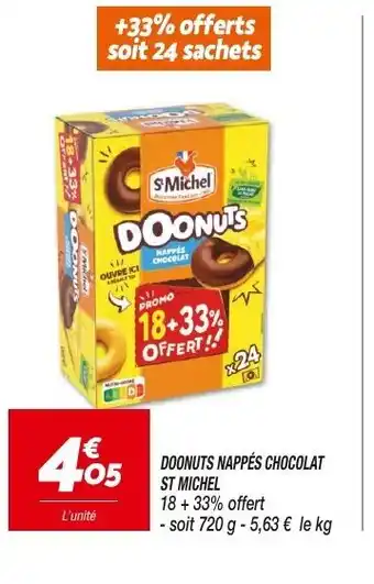 Netto Doonuts Nappés Chocolat St Michel offre