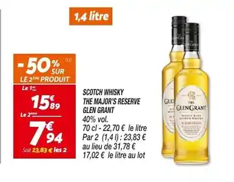 Netto Scotch Whisky The Major's Reserve Glen Grant offre
