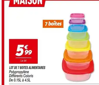 Netto Lot de 7 Boites Alimentaires offre