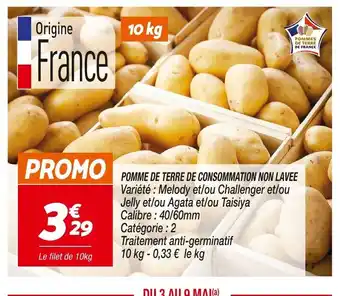 Netto Pomme de Terre de Consommation Non Lavee offre