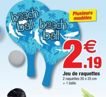 Bazarland Jeu de Raquettes offre