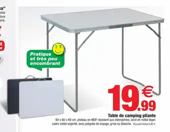 Bazarland Table de Camping Pliante offre