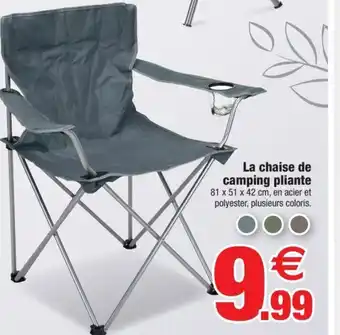 Le Chaise de Camping Pliante