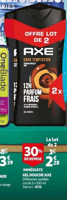 Auchan Gel douche axe offre