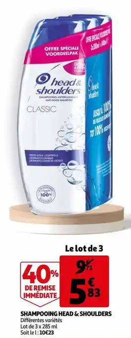 Auchan Shampooing head & shoulders offre