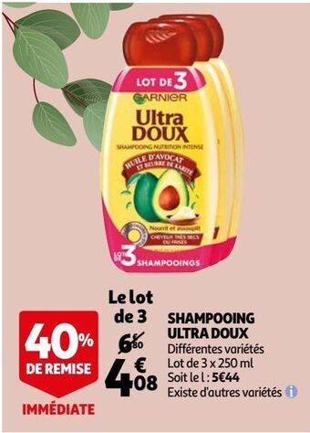 Auchan Shampooing ultra doux offre