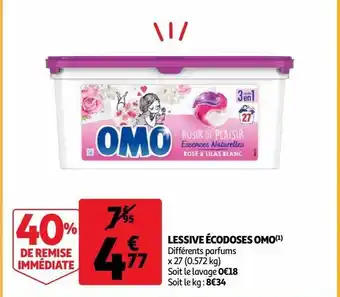 Auchan Lessive écodoses omo offre