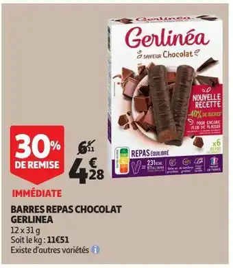 Barres repas chocolat gerlinea