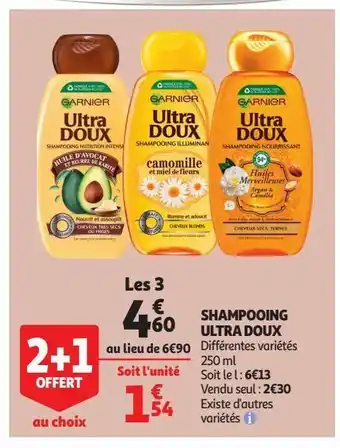 Auchan Supermarché Shampooing ultra doux offre