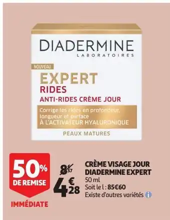 Auchan Supermarché Crème visage jour diadermine expert offre