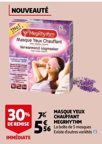 Auchan Masque yeux chauffant megrhythm offre