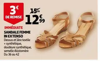 Auchan Sandale femme in extenso offre