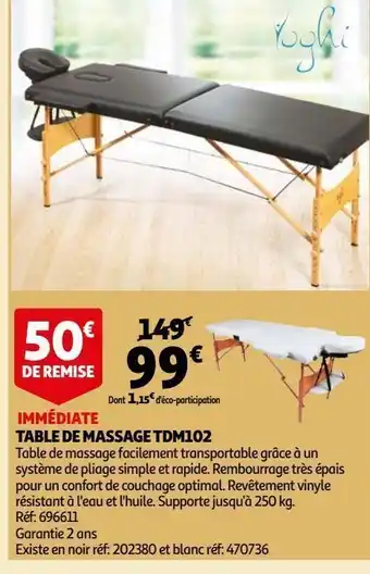 Table de massage tdm102