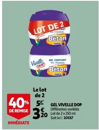 Auchan Gel vivelle dop offre